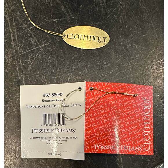 Clothtique Possible Dreams Traditions Of Christmas #57.88087 Dept. 56 w/Box 2007 - Picture 10 of 10